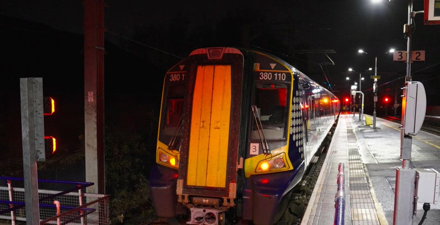 GREEN FOR GO WITH FIRST ELECTRIC TRAIN FOR GLASGOW-BARRHEAD LINE